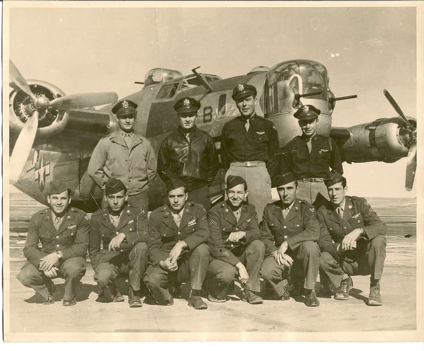 Samuel Clifton Pruett with his military squadron
